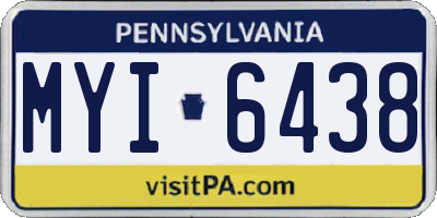 PA license plate MYI6438