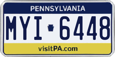 PA license plate MYI6448