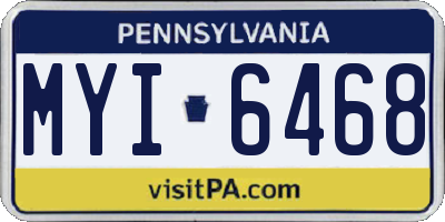 PA license plate MYI6468