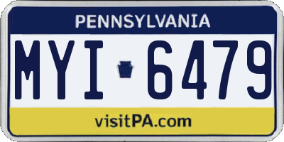 PA license plate MYI6479