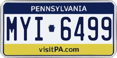 PA license plate MYI6499