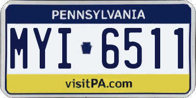 PA license plate MYI6511
