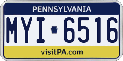 PA license plate MYI6516