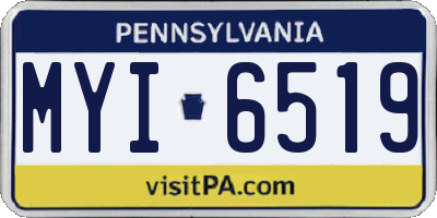 PA license plate MYI6519