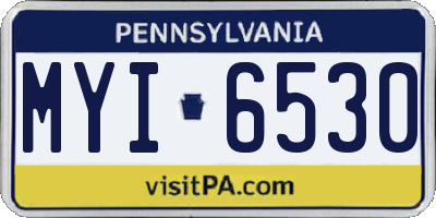 PA license plate MYI6530