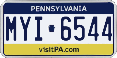 PA license plate MYI6544