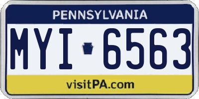 PA license plate MYI6563
