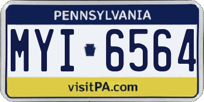PA license plate MYI6564