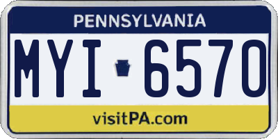 PA license plate MYI6570
