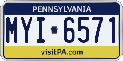 PA license plate MYI6571