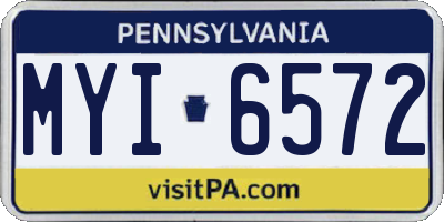 PA license plate MYI6572