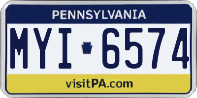 PA license plate MYI6574