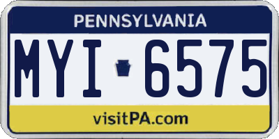 PA license plate MYI6575