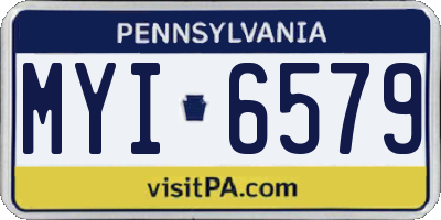 PA license plate MYI6579