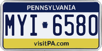 PA license plate MYI6580