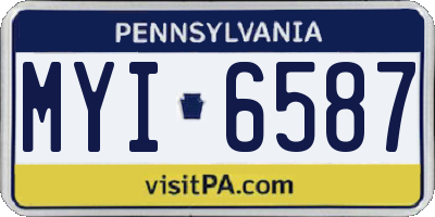 PA license plate MYI6587