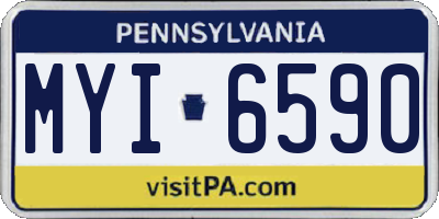 PA license plate MYI6590