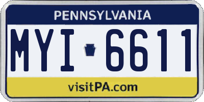 PA license plate MYI6611