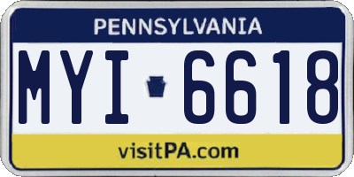 PA license plate MYI6618
