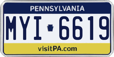 PA license plate MYI6619
