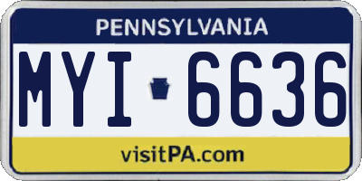PA license plate MYI6636