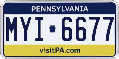 PA license plate MYI6677