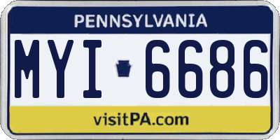 PA license plate MYI6686