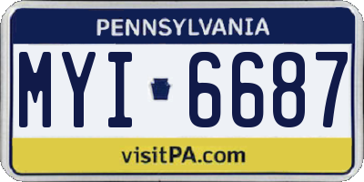PA license plate MYI6687