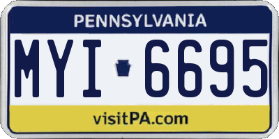 PA license plate MYI6695