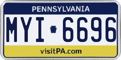 PA license plate MYI6696