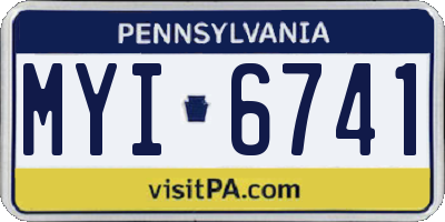 PA license plate MYI6741