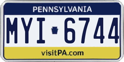 PA license plate MYI6744
