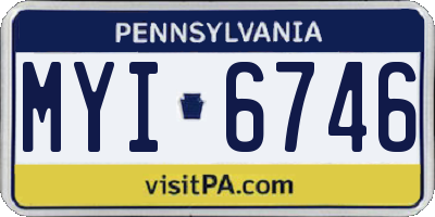 PA license plate MYI6746