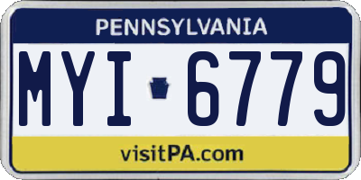 PA license plate MYI6779