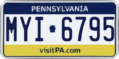 PA license plate MYI6795