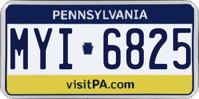 PA license plate MYI6825