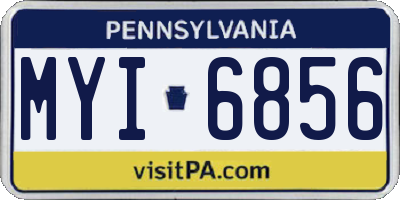 PA license plate MYI6856