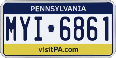 PA license plate MYI6861