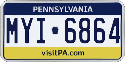 PA license plate MYI6864