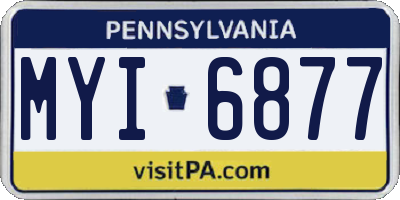 PA license plate MYI6877