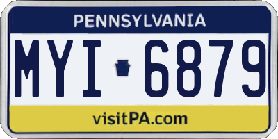 PA license plate MYI6879