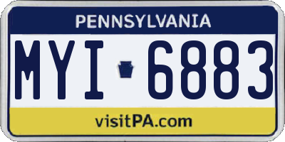 PA license plate MYI6883