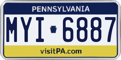 PA license plate MYI6887