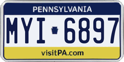 PA license plate MYI6897