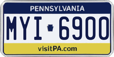PA license plate MYI6900