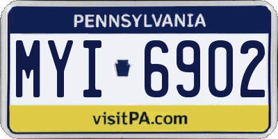 PA license plate MYI6902