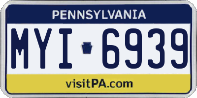 PA license plate MYI6939