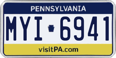 PA license plate MYI6941