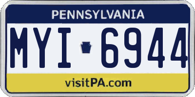 PA license plate MYI6944