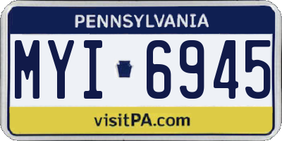 PA license plate MYI6945